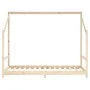 Solid pine wood children's bed frame 90x190 cm by vidaXL, Cribs and beds for children - Ref: Foro24-835712, Price: 93,18 €, D...