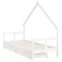 Children's bed frame with white pine wood drawers 80x200 cm by vidaXL, Cribs and beds for children - Ref: Foro24-834550, Pric...