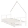 Kinderbettgestell mit Schubladen aus weißem Kiefernholz, 80 x 200 cm von vidaXL, Kinderbetten und Betten für Kinder - Ref: Fo...