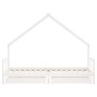 Children's bed frame with white pine wood drawers 80x200 cm by vidaXL, Cribs and beds for children - Ref: Foro24-834550, Pric...