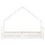 Children's bed frame with white pine wood drawers 80x200 cm by vidaXL, Cribs and beds for children - Ref: Foro24-834550, Pric...