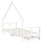 Kinderbettgestell mit Schubladen aus weißem Kiefernholz, 80 x 200 cm von vidaXL, Kinderbetten und Betten für Kinder - Ref: Fo...
