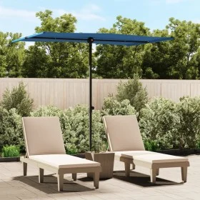 Garden umbrella with light blue aluminum pole 2x1.5 m by vidaXL, Umbrellas - Ref: Foro24-47343, Price: 44,92 €, Discount: %