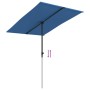 Sombrilla de jardín con palo de aluminio azul celeste 2x1,5 m de vidaXL, Sombrillas - Ref: Foro24-47343, Precio: 54,75 €, Des...