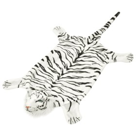 Alfombra afelpada de tigre 144 cm blanca