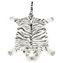 White 144 cm tiger plush carpet by vidaXL, Rugs - Ref: Foro24-80169, Price: 33,43 €, Discount: %