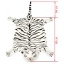 White 144 cm tiger plush carpet by vidaXL, Rugs - Ref: Foro24-80169, Price: 33,43 €, Discount: %