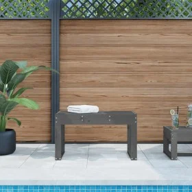 Garden bench solid gray pine wood 80x38x45 cm by vidaXL, garden benches - Ref: Foro24-825088, Price: 65,40 €, Discount: %