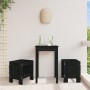 Gartenhocker 2 Stück aus massivem schwarzem Kiefernholz 40x36x45 cm von vidaXL, Gartenstühle - Ref: Foro24-825342, Preis: 75,...