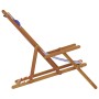 Silla playa plegable madera maciza eucalipto y tela azul blanco en Sillas de jardín | Comprar online en Foro24