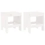 Taburetes de jardín 2 uds madera maciza pino blanco 40x36x45 cm de vidaXL, Sillas de jardín - Ref: Foro24-825339, Precio: 74,...