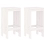 Kitchen stools 2 units solid white pine wood 40x36x75 cm by vidaXL, Garden chairs - Ref: Foro24-825346, Price: 112,25 €, Disc...