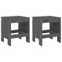 Gartenhocker 2 Stück massives Kiefernholz grau 40x36x45 cm von vidaXL, Gartenstühle - Ref: Foro24-825340, Preis: 75,82 €, Rab...