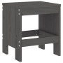 Gartenhocker 2 Stück massives Kiefernholz grau 40x36x45 cm von vidaXL, Gartenstühle - Ref: Foro24-825340, Preis: 75,82 €, Rab...