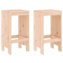 Küchenhochhocker 2 Stück aus massivem Kiefernholz 40x36x75 cm von vidaXL, Gartenstühle - Ref: Foro24-825345, Preis: 95,06 €, ...