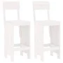 Küchenhocker 2 Stück weißes Kiefernholz 40x48,5x115,5 cm von vidaXL, Gartenstühle - Ref: Foro24-825360, Preis: 106,04 €, Raba...
