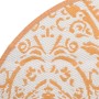 Alfombra exterior ARAKIL naranja y blanco PP Ø120 cm en Protectores para exterior | Comprar online en Foro24