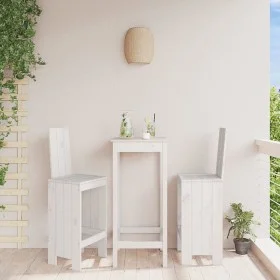 Kitchen stools 2 pcs solid white pine wood 40x42x120cm by vidaXL, Garden chairs - Ref: Foro24-825353, Price: 103,98 €, Discou...