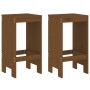 Küchenhocker 2 Stück honigbraunes Kiefernholz 40x36x75 cm von vidaXL, Gartenstühle - Ref: Foro24-825348, Preis: 95,48 €, Raba...