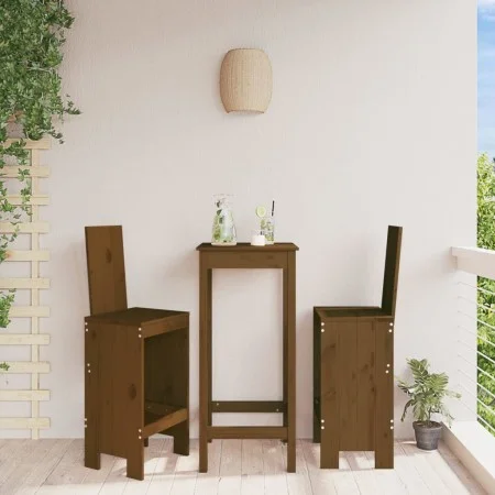 Küchenhocker 2 Stück honigbraunes Kiefernholz 40x42x120 cm von vidaXL, Gartenstühle - Ref: Foro24-825355, Preis: 103,98 €, Ra...
