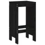 Küchenhocker 2 Stück aus massivem schwarzem Kiefernholz 40x36x75 cm von vidaXL, Gartenstühle - Ref: Foro24-825349, Preis: 89,...