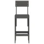 Kitchen stools 2 pcs gray pine wood 40x48.5x115.5 cm by vidaXL, Garden chairs - Ref: Foro24-825361, Price: 112,60 €, Discount: %