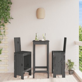 Taburetes de cocina 2 uds madera maciza pino gris 40x42x120 cm de vidaXL, Sillas de jardín - Ref: Foro24-825354, Precio: 123,...