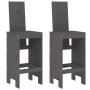 Taburetes de cocina 2 uds madera maciza pino gris 40x42x120 cm de vidaXL, Sillas de jardín - Ref: Foro24-825354, Precio: 123,...