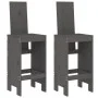 Taburetes de cocina 2 uds madera maciza pino gris 40x42x120 cm de vidaXL, Sillas de jardín - Ref: Foro24-825354, Precio: 122,...