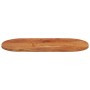 Tablero de mesa ovalado madera maciza de acacia 80x40x2,5 cm