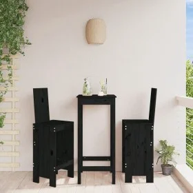 Küchenhocker 2 Stück aus massivem schwarzem Kiefernholz 40x42x120 cm von vidaXL, Gartenstühle - Ref: Foro24-825356, Preis: 12...