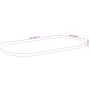Tablero de mesa ovalado madera maciza de acacia 120x60x2,5 cm