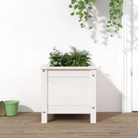 Pflanzgefäß aus massivem Kiefernholz weiß 40x40x39 cm von vidaXL, Töpfe und Pflanzgefäße - Ref: Foro24-825248, Preis: 42,62 €...