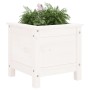 Pflanzgefäß aus massivem Kiefernholz weiß 40x40x39 cm von vidaXL, Töpfe und Pflanzgefäße - Ref: Foro24-825248, Preis: 52,61 €...