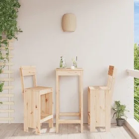 Küchenhocker 2 Stk. massives Kiefernholz 40x48,5x115,5 cm von vidaXL, Gartenstühle - Ref: Foro24-825359, Preis: 109,90 €, Rab...