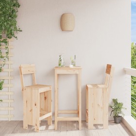 Taburetes de cocina 2 uds madera maciza pino 40x48,5x115,5 cm de vidaXL, Sillas de jardín - Ref: Foro24-825359, Precio: 111,3...