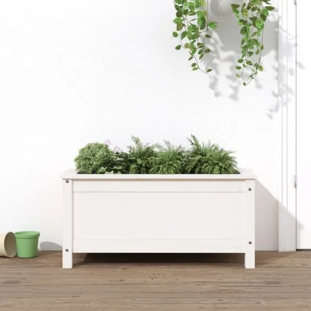 Pflanzgefäß aus massivem Kiefernholz weiß 82,5x40x39 cm von vidaXL, Töpfe und Pflanzgefäße - Ref: Foro24-825255, Preis: 69,42...