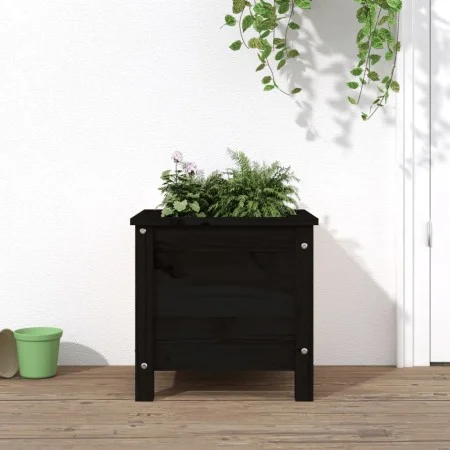 Solid black pine wood planter 40x40x39 cm by vidaXL, Pots and planters - Ref: Foro24-825251, Price: 53,26 €, Discount: %