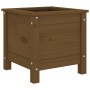 Jardinera madera maciza de pino marrón miel 40x40x39 cm de vidaXL, Maceteros y jardineras - Ref: Foro24-825250, Precio: 60,03...