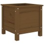 Jardinera madera maciza de pino marrón miel 40x40x39 cm de vidaXL, Maceteros y jardineras - Ref: Foro24-825250, Precio: 60,03...