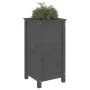Solid gray pine wood planter 40x40x78 cm by vidaXL, Pots and planters - Ref: Foro24-825277, Price: 79,86 €, Discount: %