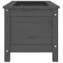 Solid gray pine wood planter 82.5x40x39 cm by vidaXL, Pots and planters - Ref: Foro24-825256, Price: 75,87 €, Discount: %
