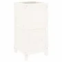 Pflanzgefäß aus massivem Kiefernholz weiß 40x40x78 cm von vidaXL, Töpfe und Pflanzgefäße - Ref: Foro24-825276, Preis: 78,90 €...