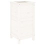 Pflanzgefäß aus massivem Kiefernholz weiß 40x40x78 cm von vidaXL, Töpfe und Pflanzgefäße - Ref: Foro24-825276, Preis: 79,93 €...