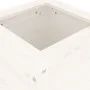 Pflanzgefäß aus massivem Kiefernholz weiß 40x40x78 cm von vidaXL, Töpfe und Pflanzgefäße - Ref: Foro24-825276, Preis: 78,90 €...