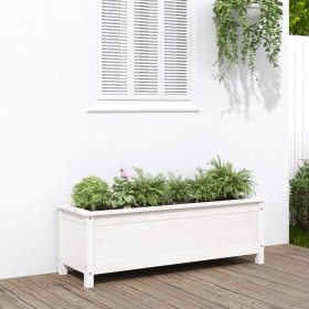 Hochbeet Zirbenholz weiß 119,5x40x39 cm von vidaXL, Töpfe und Pflanzgefäße - Ref: Foro24-825262, Preis: 91,21 €, Rabatt: %