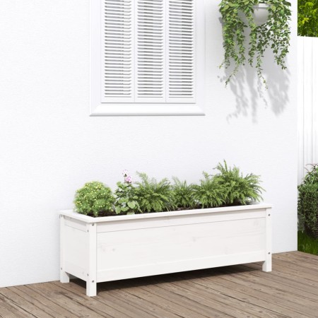 Hochbeet Zirbenholz weiß 119,5x40x39 cm von vidaXL, Töpfe und Pflanzgefäße - Ref: Foro24-825262, Preis: 91,21 €, Rabatt: %