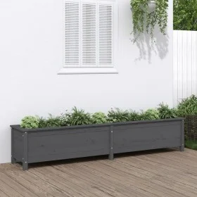 Raised garden bed solid gray pine wood 199.5x40x39cm by vidaXL, Pots and planters - Ref: Foro24-825270, Price: 169,09 €, Disc...