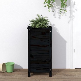 Solid black pine wood planter 40x40x78 cm by vidaXL, Pots and planters - Ref: Foro24-825279, Price: 81,26 €, Discount: %
