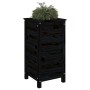 Jardinera madera maciza de pino negro 40x40x78 cm de vidaXL, Maceteros y jardineras - Ref: Foro24-825279, Precio: 81,19 €, De...